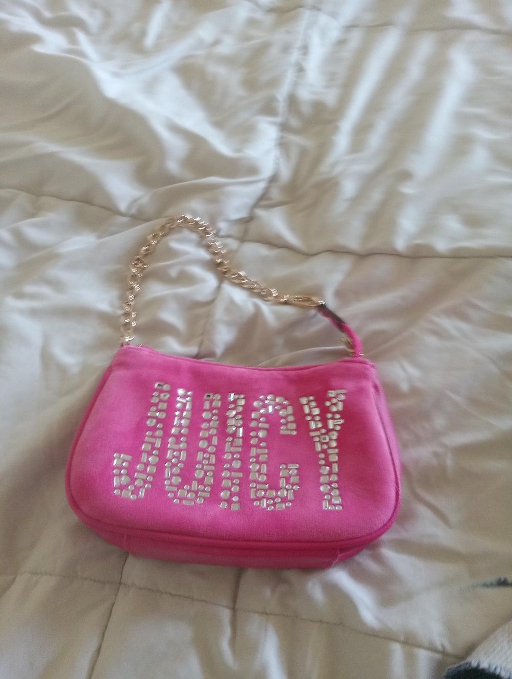 Juicy Couture Pink Velour Mini Bag